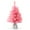 Pink White Lights, variant on 2FT Pre-Lit Artificial Mini Christmas Tree, Pink Tabletop Tree with White Lights and Velvet Bag