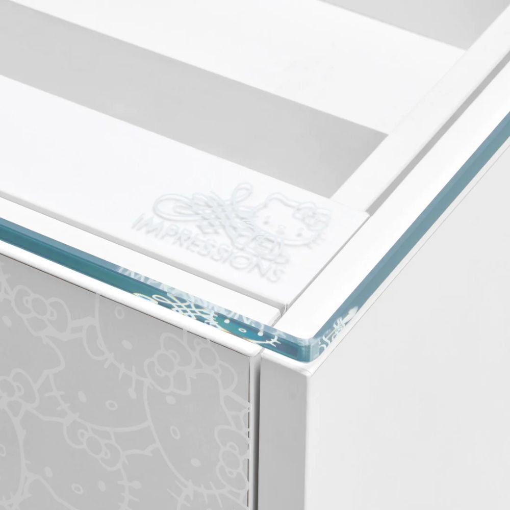 Impressions Vanity Hello Kitty SlayStation Vanity Table for Bedroom, Makeup Accessories (Silver)