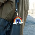 thumbnail image 1 of Ruiboury Keychain Ring Rainbow Hanging Buckle Door Key Chain Holder Backpack Handbag Wallet Decorative Keyring Pendant for Ladies Blue Colorful, 1 of 6