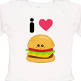thumbnail image 4 of Inktastic I Love Cheeseburgers Boys or Girls Long Sleeve Baby Bodysuit, 4 of 5