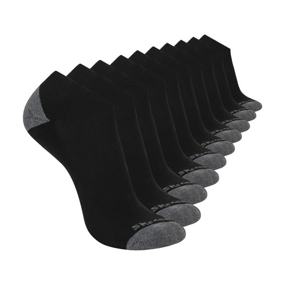 Skechers 10-Pairs Men's Half Cushion No Show Socks