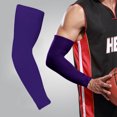 thumbnail image 2 of Soidarity Nuevo Enfriamiento Brazo Fundas Cubierta Protección Solar Baloncesto Sports Deportes y aire libre violeta L Soidarity HW1040-20, 2 of 6