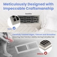 thumbnail image 2 of 4x12 Inches 2 Pack Heavy Duty Walkable Floor Register Easy Adjust Air Supply Lever Floor Vents - Seattle Design - Vent Cover for Home Floor - Satin Nickel, 2 of 7