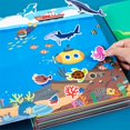 thumbnail image 1 of XWSHYW Juguetes para Niñas Libro de Pegatinas de Gelatina Panorámica Del Mundo Submarino para Niños, Pegatinas para Bebés, Papel Artístico, Juguetes Educativos para Edades Tempranas, Regalos para Niñ, 1 of 6