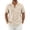 08# Beige, variant on Men's Linen Shirts Short Sleeve Button Up Lightweight Summer Casual Pocket Solid Color Beach Shirts with Pocket Wine L