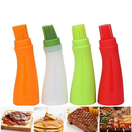 

1pc High Temperature Resistant Oil Bottle Silicone Brush Kitchen BBQ Tool Kitchen Tool