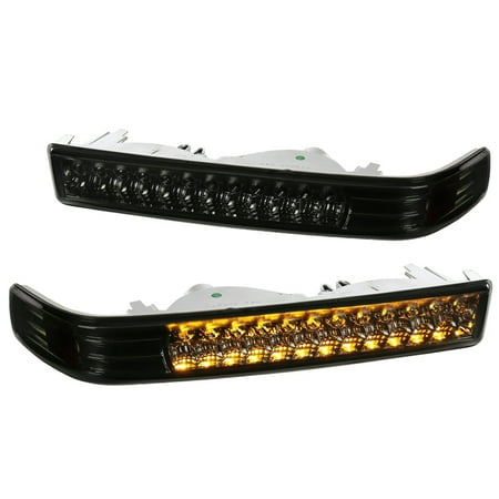 Gmc Sonoma Brake Spec-D Tuning For 1998-2004 Chevy S10 Blazer Gmc Sonoma Smoke Led Signal Lamps Bumper Lights 1998 1999 2000 2001 2002 2003 2004 (Left+Right) ()