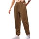 thumbnail image 2 of Pantalones largos para hombre, lisos, a la moda, informales, con bolsillos, cintura elástica, deportivos, largos, de poliéster., 2 of 8