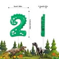 thumbnail image 5 of Green dinosaur birthday candles (number 2 candles), dinosaur number candles, suitable for dinosaur theme birthday number candles, party decorations, 5 of 7