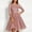 Pink, variant on Plus Size Dresses for Curvy Women Midi Dresses 3/4 Sleeve Round Neck High Waist A-Line Dress Sequined Evening Gown Cocktail Rose Gold 2X