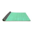 thumbnail image 2 of Ahgly Company Indoor Square Abstract Turquoise Blue Contemporary Area Rugs, 6' Square, 2 of 4