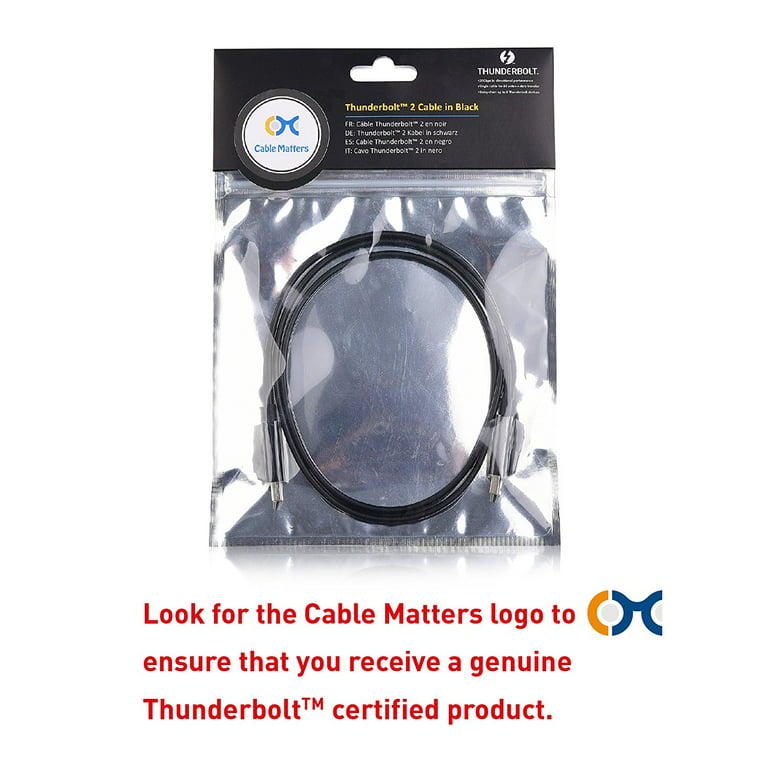 1m Thunderbolt 2 Cable, Black