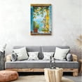 thumbnail image 4 of Mediterranean Coastal Window View Framed Canvas Wall Art - Impressionist Lemon Tree Seascape Decor - Modern Home Decor for Living Room, Kitchen, and Bedroom 24*36inch(60*90cm), 4 of 6