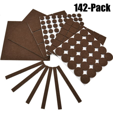 142Pcs Furniture Pads,  Outgeek  Felt Floor Protectors Assorted Size Furniture Pads for Table Desk Chair