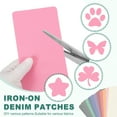 thumbnail image 4 of Uxcell 12Pcs Denim Iron on Patches for Clothes Denim Patches Iron on Pink, 4 of 6