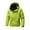Fluorescent Green, variant on Men's Raglan Sleeve Work Jacket, American Style Hooded Outdoor Coat with Utility Pockets, Rugged Casual Wear for Urban Explorers,Black 2XL
