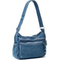 thumbnail image 2 of LHSHIDU Women's Retro Large Canvas Denim Shoulder Bag Denim Crossbody Handbags Casual Style Lightweight Tote Purse, 2 of 7