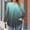 Mint Green, variant on VgaVtl Long Sleeve Womens T Shirts Fall Winter Oversized Womens Tops Fancy Gradient Color Casual Pleated Pink Shirts,XL