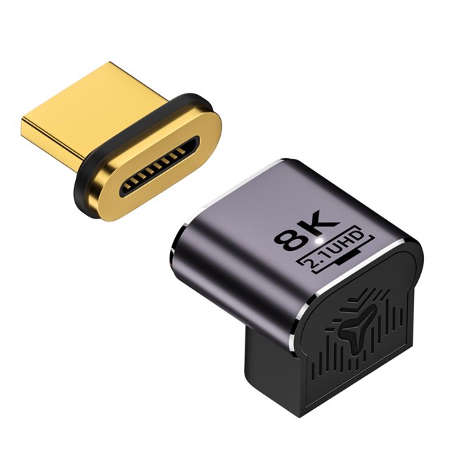 Adaptador magnético 8K Compatible con HDMI 2,1 a de 48Gbps para ordenador portátil HDTV