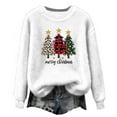 thumbnail image 5 of Craaazy Christmas Sweaters for Women Crew Neck Long Sleeve Shirts Xmas Holiday Warm Tops Gifts, 5 of 5