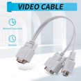 thumbnail image 1 of NEW 1 PC to 2 MONITORS SPLITTER CABLE FOR VGA VIDEO, 1 of 5