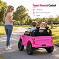 thumbnail image 5 of 24V Ride on Toy for Kids, Licensed Chevrolet 2 Seat Powered Ride on Car with Remote Control, 4 Wheels Spring Suspension, Bluetooth, LED Lights, Kids Electric Car for Age 3+, Pink, 5 of 9