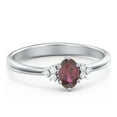 thumbnail image 1 of Birthstone Oval Ring with Shoulder Accents - Ruby (July), 1 of 5