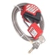 thumbnail image 3 of Juego de candado de seguridad Bloqueo de cable de acero inoxidable ajustable y bloqueo de etiquetado de 38 mm con 2 llaves, 3 of 9