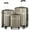 Champagne with Hooks, variant on Xuanlur 3-Piece Lightweight Hardside Luggage Set with TSA Lock, 4-Wheel Spinner, and Hooks (20", 24", 28") - Light Blue