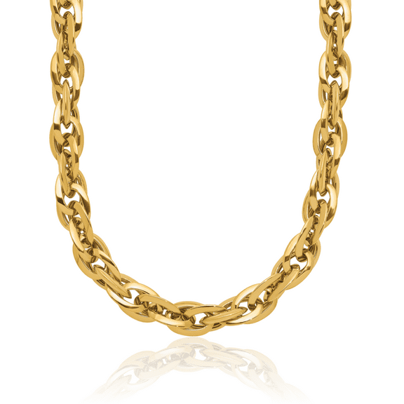 14K Solid Yellow Gold Link Chain Necklace