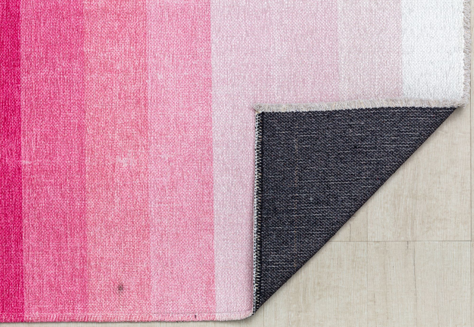 Elizabeth Sutton MI15B Tickled Pink Stripe Mordern Pink Area Rug, 2'7" x 4'