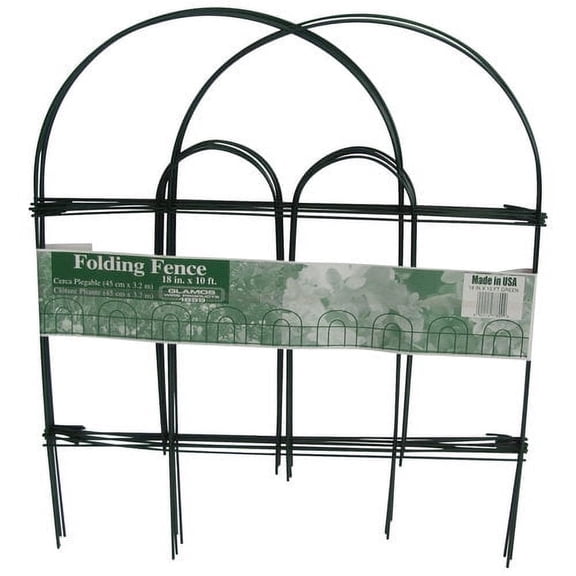 Glamos Wire 18 inch x 8 feet Green round top fence 12pk