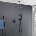 thumbnail image 2 of Kibi Circular Pressure Balanced Ceiling Mounted 2-Function Shower System with Rough In Valve, 2 of 3