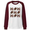 thumbnail image 3 of TINZ Chandail à Capuchon Décontracté et Épais à Imprimé Rouge pour Femmes Sweat à Capuche Floral Sans Capuche Couleur Courte, 3 of 3