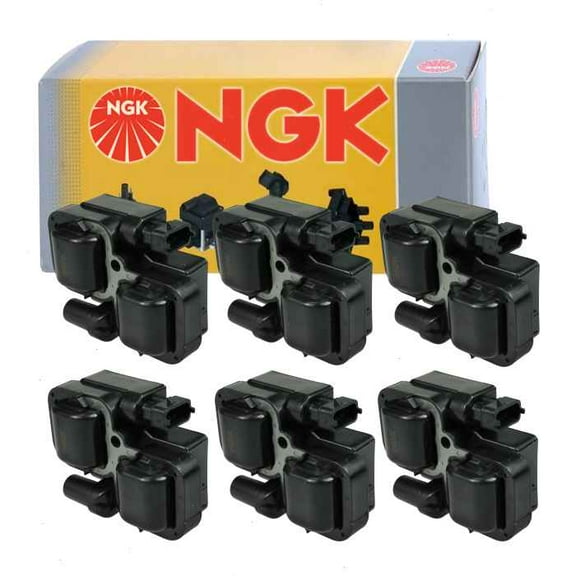 6 pc NGK Ignition Coils compatible with Mercedes-Benz C320 3.2L V6 2001-2005