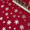 thumbnail image 4 of Christmas Tablecloth Rectangle - 60x84 inch Snowflakes Foil Print Pattern Washable Wrinkle Resistant Holiday Tablecloths for Christmas Family Gathering, Dining Room Table 130GSM, 4 of 7