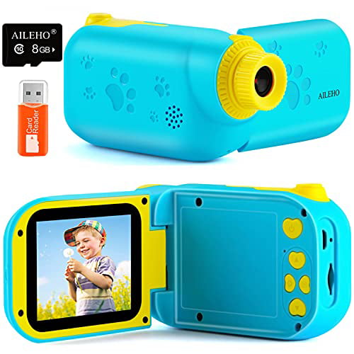 Blue AILEHO Kids Camera for Boys Blue Bear Children Toy 