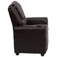 thumbnail image 4 of Kingfisher Lane Modern Leather Recliner with Cup Holder and Headrest in Brown, 4 of 13
