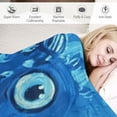 thumbnail image 3 of Patifu Fish Theme Warm Lightweight Blanket Soft Fleece Throw Blanket for Living Rooms Sofa Decor Cow Gifts All Seasons - Multiple Sizes Available 40x50in, 3 of 6