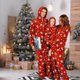thumbnail image 1 of Jumpsuit Novelty Christmas Print Long Sleeve Romper, Funny Pajamas Zipper, Novelty Christmas Jumpsuit, Funny Romper Pajamas Set, Christmas Novelty Long Sleeve, Soft Cotton Fabric, For Dorm, 1 of 6