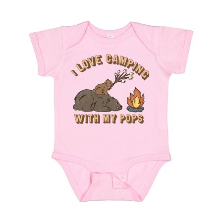 

Inktastic I Love Camping with My Pops Gift Baby Boy or Baby Girl Bodysuit