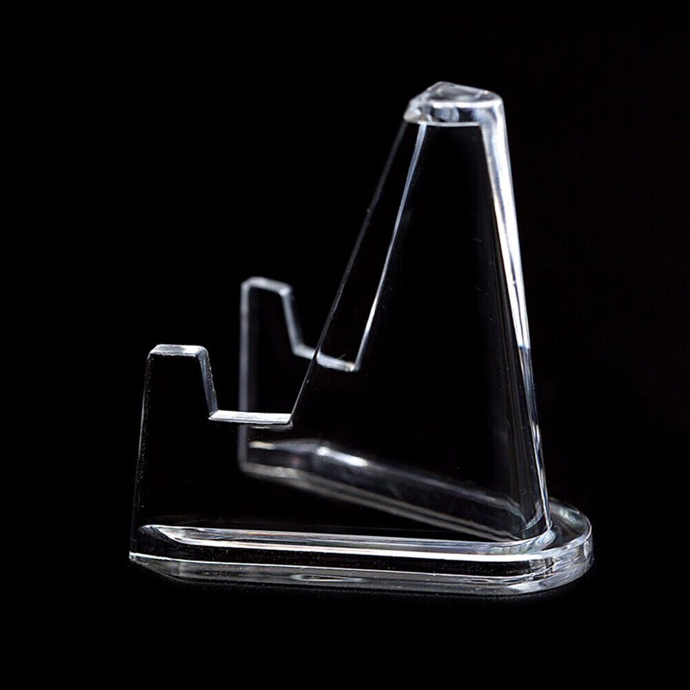 US 20-40 Pack STANDS EASEL for Coin Small Knives Challenge Holders CLEAR ACRYLIC