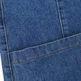 thumbnail image 5 of Lovskoo Women's Summer Casual Loose Overalls Baggy V Neck Denim Rompers Wide Leg Jumpsuits with Pockets Dark Blue, 5 of 7