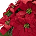 thumbnail image 2 of Nearly Natural Poinsettia With Decorative Vase Artificial Flower Arrangement, Red, 2 of 5