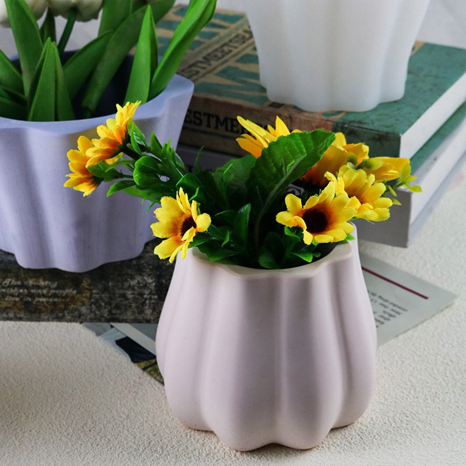 Flowerpot Mold Gypsum Silicone Mould Pen Holder Cup Plaster Resin Mold Desktop Storage Box Resin