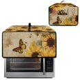 thumbnail image 2 of Renewold Toaster Oven Cover Stain-Resistant Air Fryer Smart Oven Protector with Storage Pockets Easy Clean Kitchen Appliance Accessories, 18.5 x 14.5 x 9 Inches, Sunflower Butterfly Retro, 2 of 7