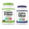 Orgain - Organic Vegan, Non-GMO Plant Based Protein Powder - Creamy Chocolate Fudge (2.03 LB) + Meal Replacement Powder - Vanilla Bean (2.01 LB)