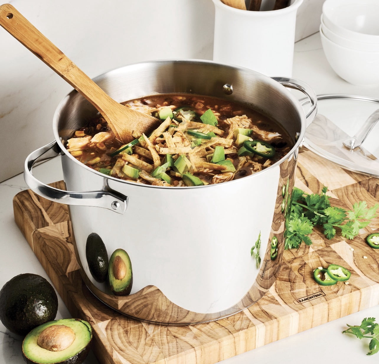 Tramontina 8-Quart Stainless Steel Tri-ply Base Multicooker with Pasta Insert