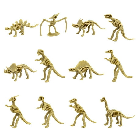 - hotsales Dinosaur Fossil Skeleton (12 Pieces) Assorted Figures Dino Bones 3.7 Inch
