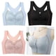 thumbnail image 2 of Women's Adjustable Front Closure Camisole Bra Nylon Fabric Push Up Lace Underwear Yoga Workout Sports Crop Top Bralette apricot XXL, 2 of 4